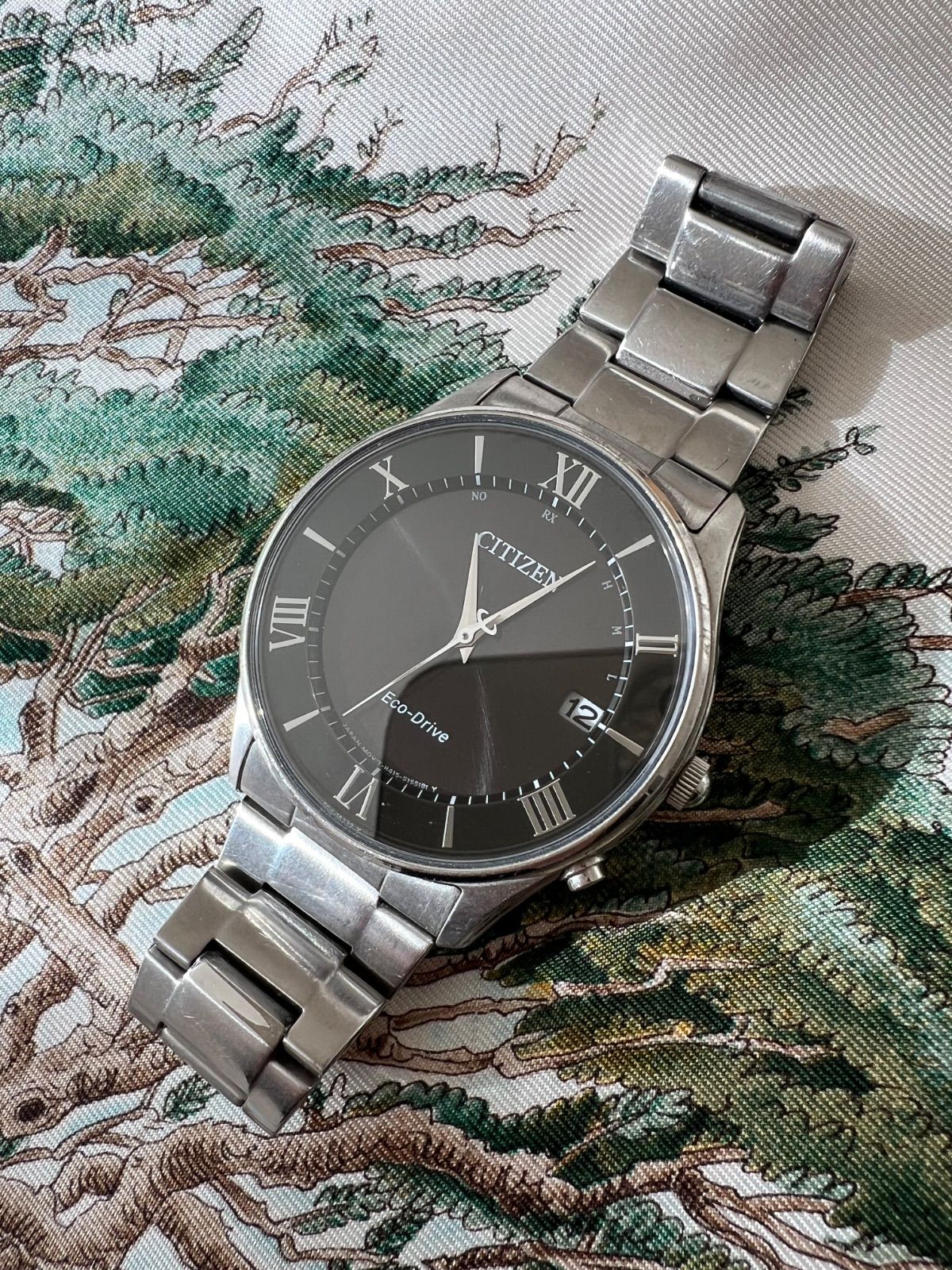 シチズン エコドライブ メンズ 電波ソーラー時計 稼働品 GN-4-S