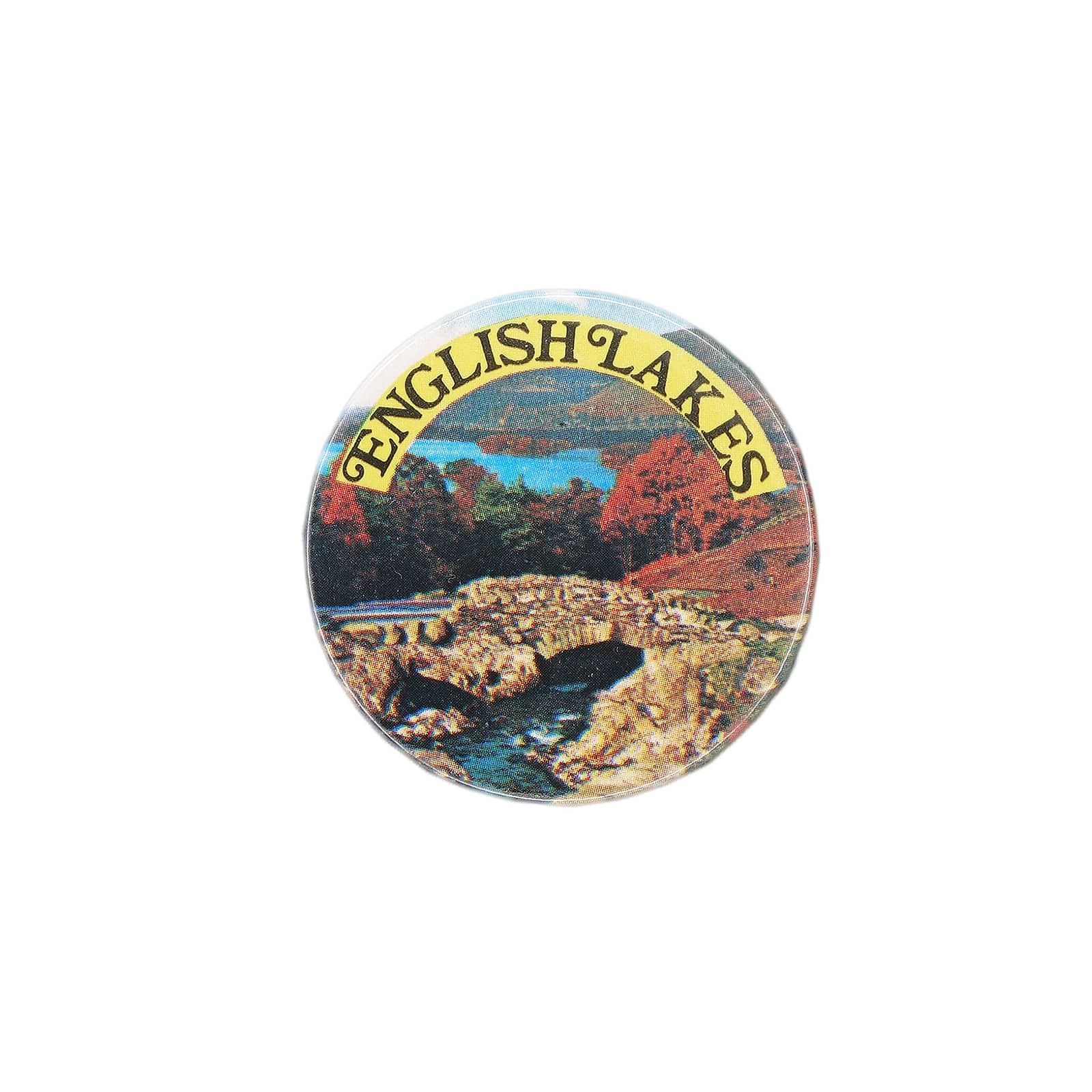 イングランド湖水地方 ENGLISH LAKES レトロ 缶バッジ ビンテージ 缶