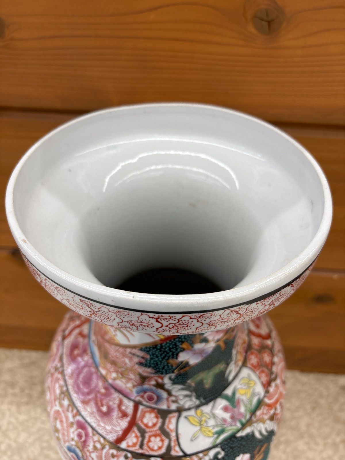 大型絵付花瓶 金彩風 七福神図 高さ60.5cm 陶器 壺 ツボ - メルカリ