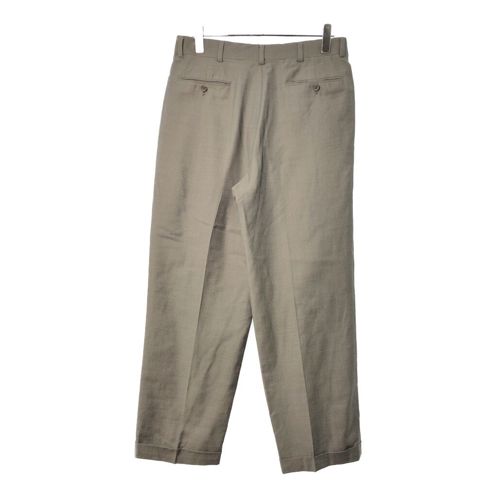 90年代 MANI マーニ 2タック スラックスパンツ ブラウン(メンズ W34)中古 古着 X1117 90年代 MANI マーニ 2タック スラックスパンツ ブラウン(メンズ W34