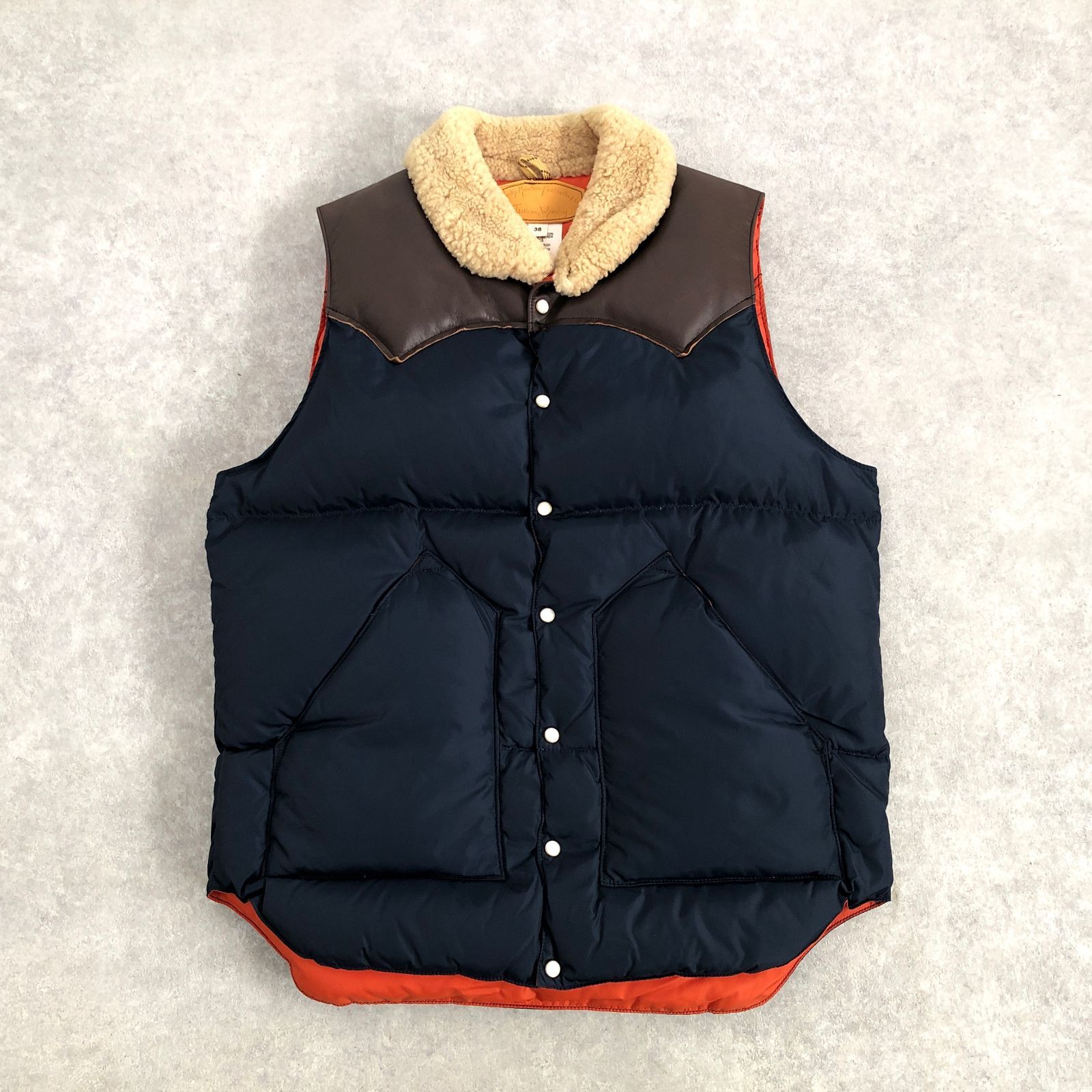 Rocky Mountain Featherbed 黄金配色 クリスティ ダウン ベスト ヨークレザー ロッキーマウンテン