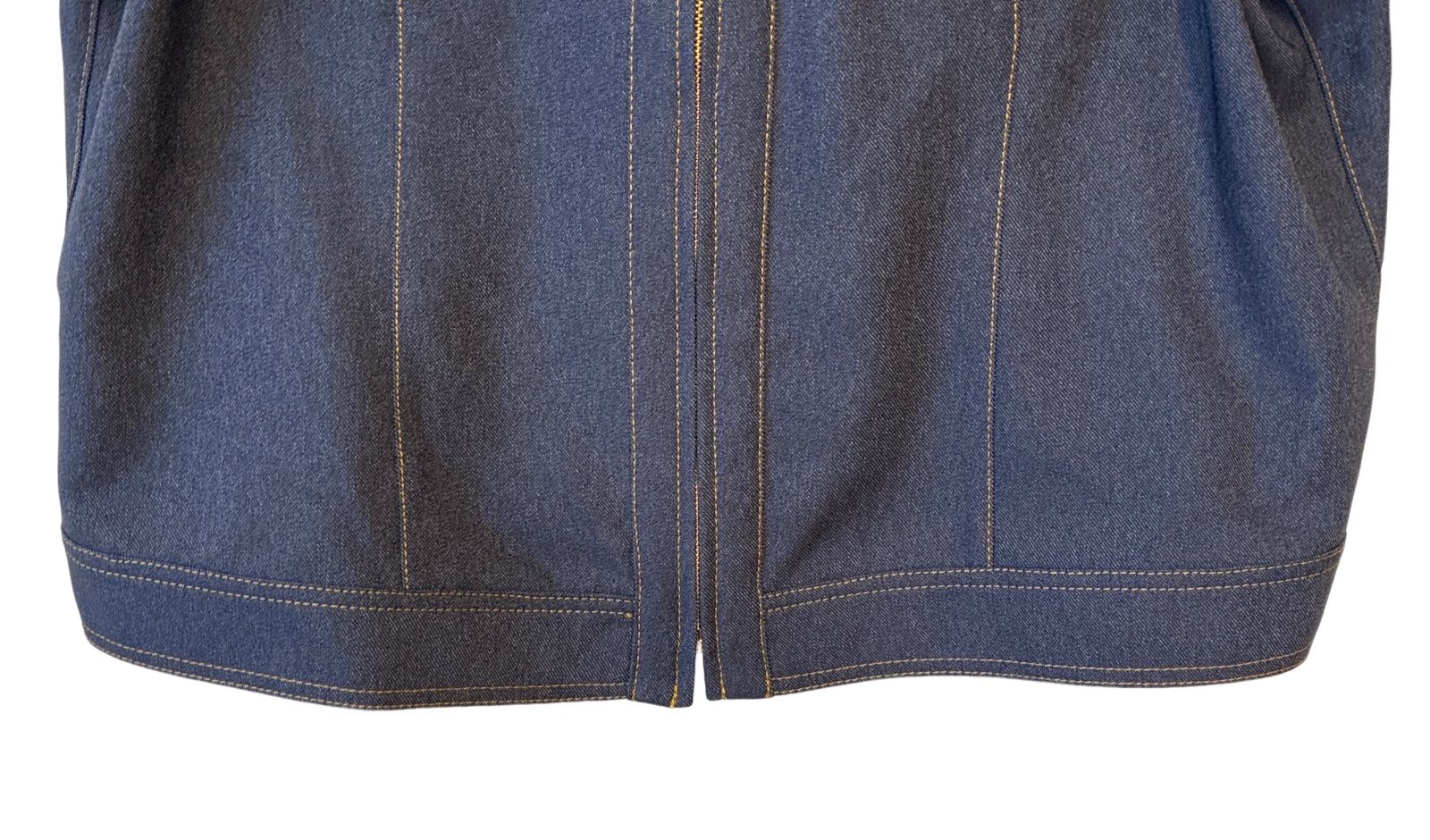 Z1726【美品】Rose Tiara ローズティアラ ノーカラージャケット デニム