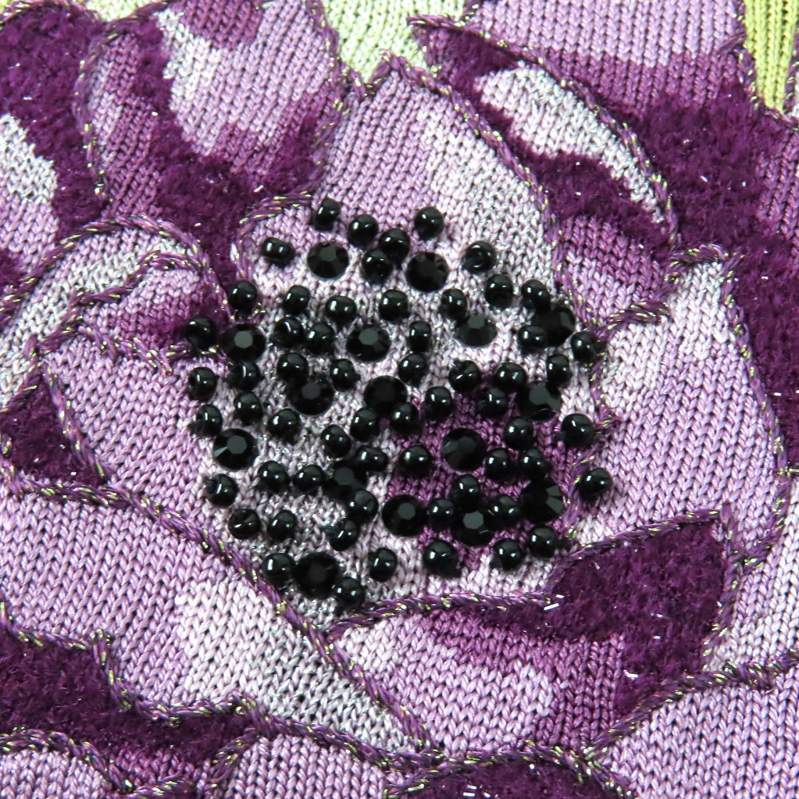 極美品△LEONARD FASHION レオナール ファッション シルク混 ライン