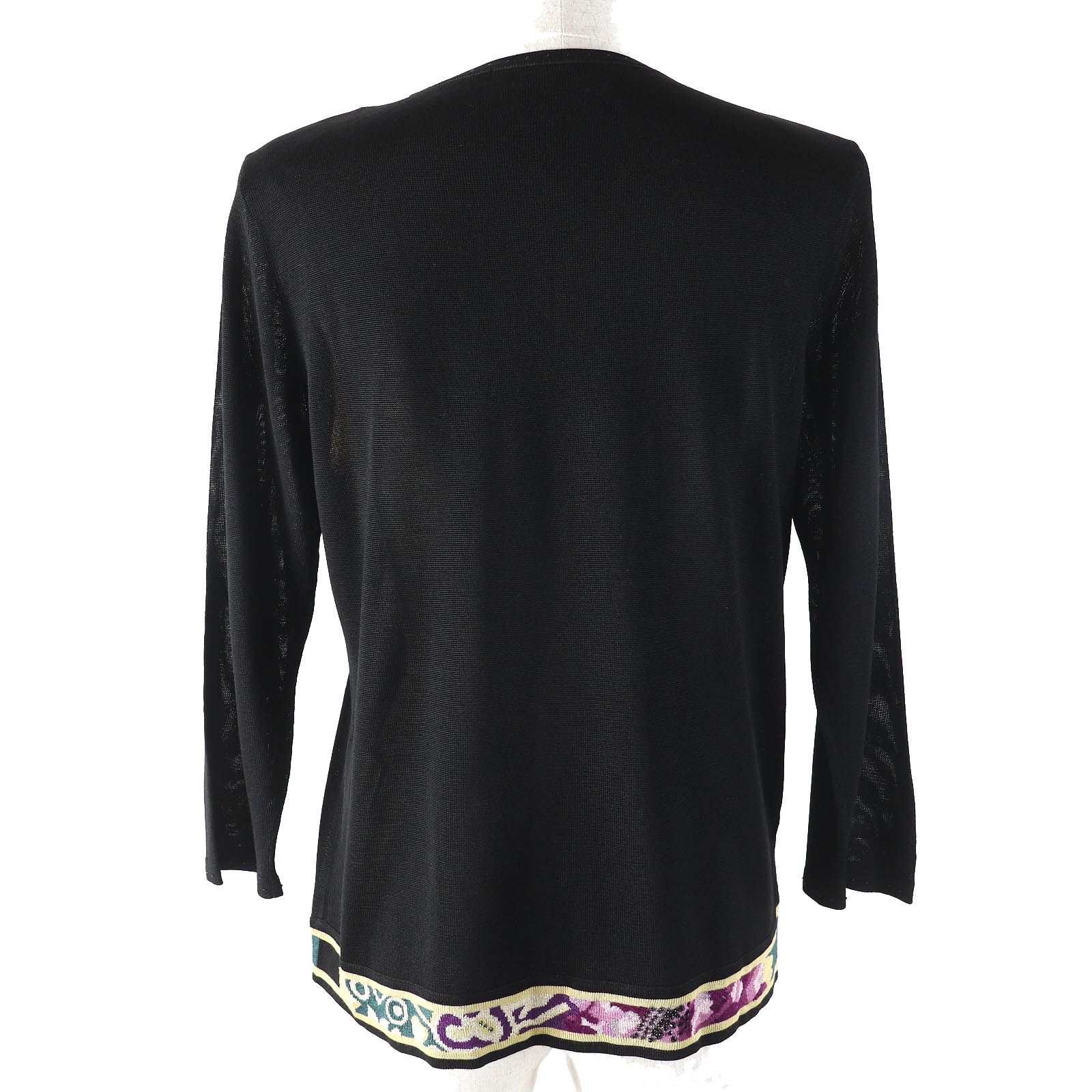 極美品△LEONARD FASHION レオナール ファッション シルク混 ライン