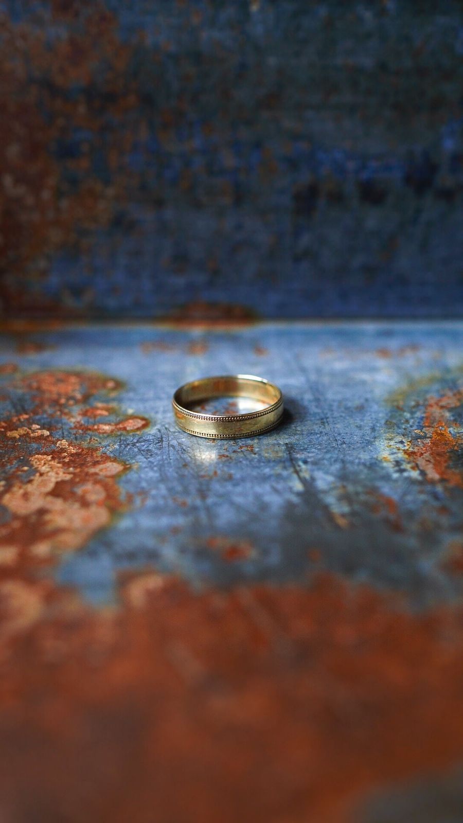 1990-2000 s U.K. VINTAGE 9 ct イエロー ゴールド ミルグレイン リング 9金 指輪 ヴィンテージ