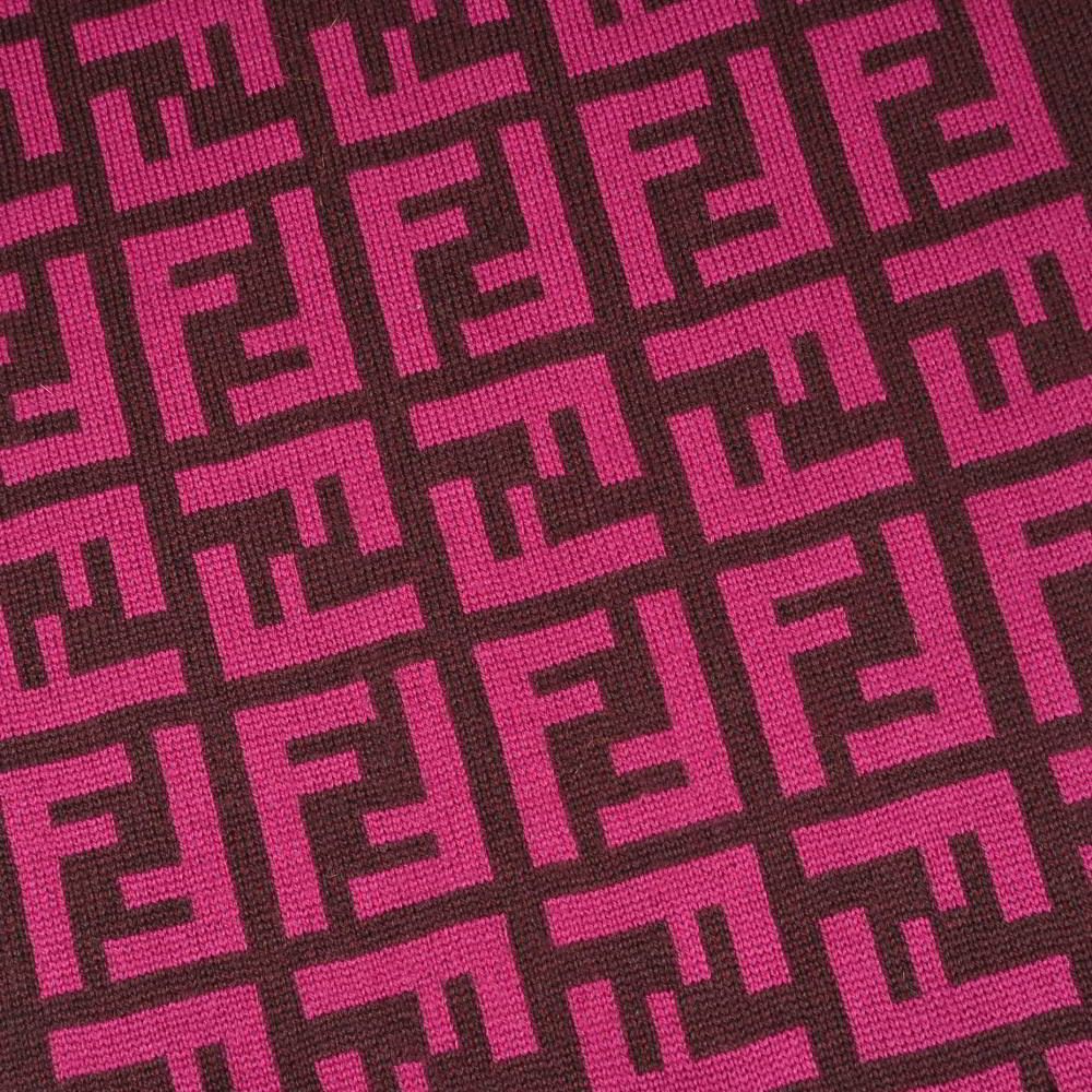  FENDI イタリア製 ズッカ柄 ウール マフラー マフラー 小物