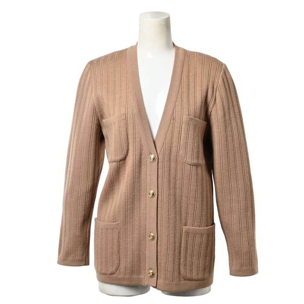 CELINE イタリア製 ヴィンテージ ウール ニット カーディガン トリオンフボタン