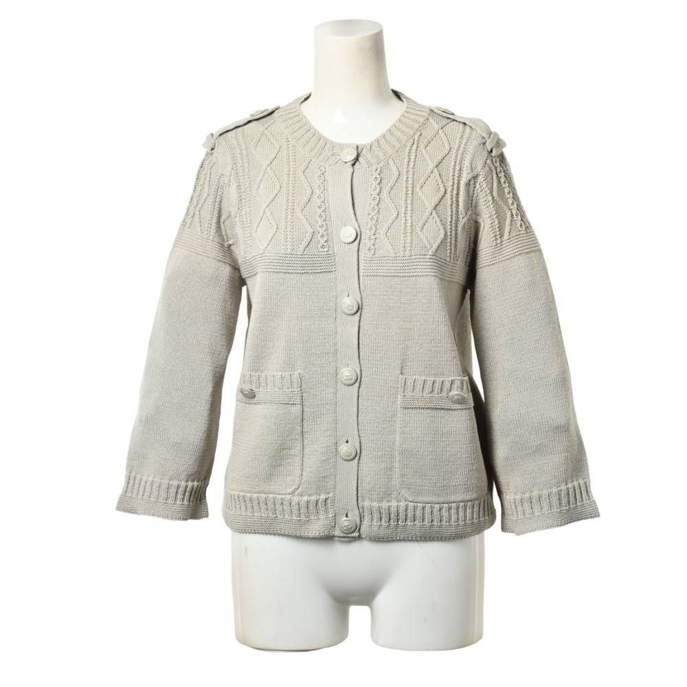 CHANEL コットン ニット カーディガン ココマークボタン