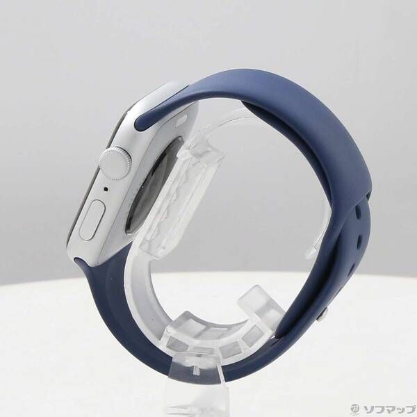 〔 品〕 Apple Watch SE 第2世代 GPS 44 mm シルバーアルミニウムケース デニムスポーツバンド 276