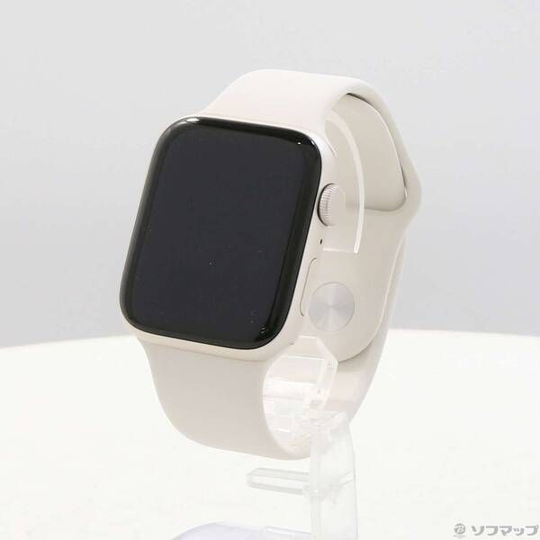 〔 品〕 Apple Watch SE 第3世代 GPS 44 mm スターライトアルミニウムケース スターライトスポーツバンド 377