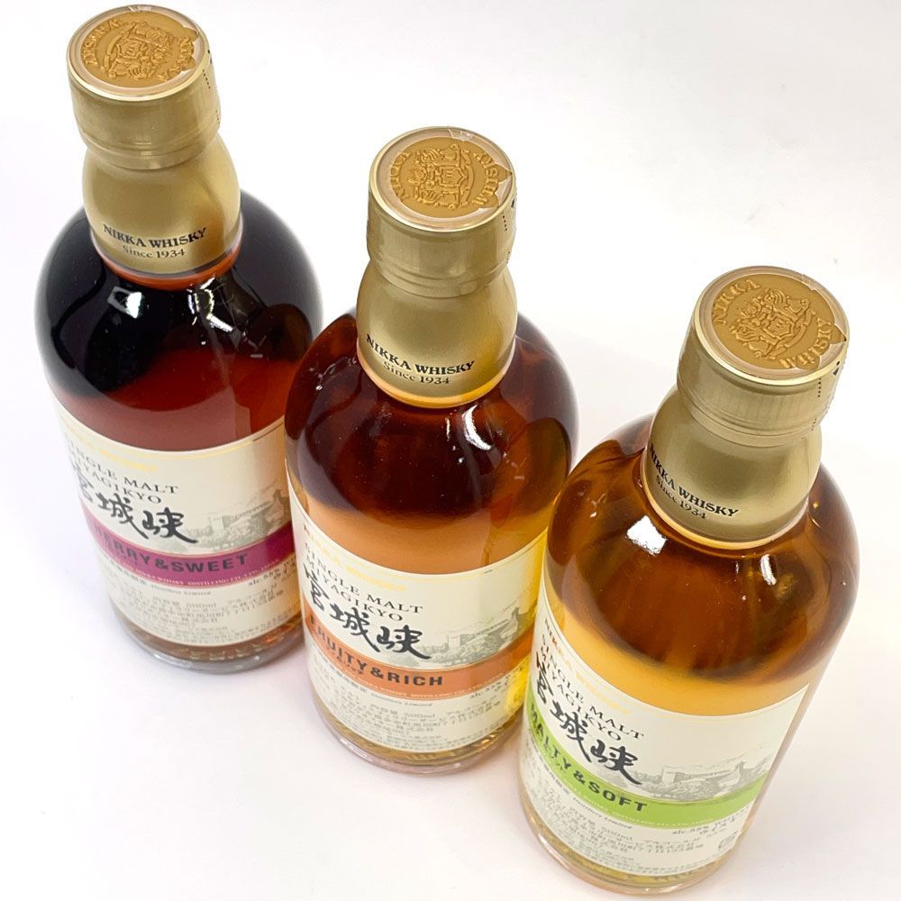 NIKKA WHISKY シングルモルト 宮城峡 180ml 3種セット ニッカウイスキー シングルモルト宮城峡180ml×3本セット｜Yahoo!フリマ