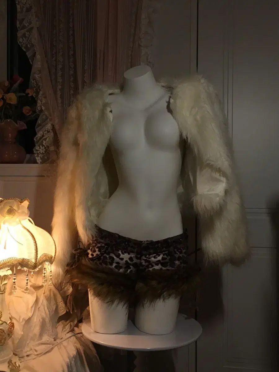 姉ギャル 白 ファージャケット Q チャンミン ヴィンテージ ショップ502 レテ パウニング133