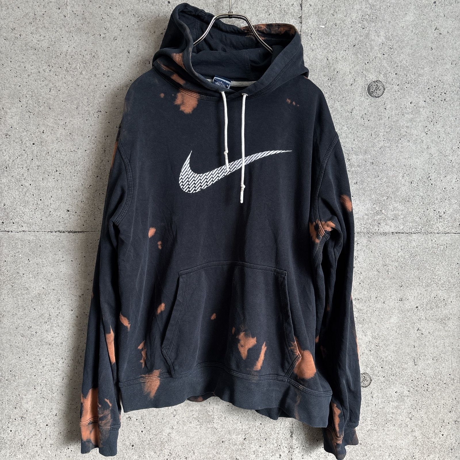 USED】US 古着 NIKE ナイキ パーカー メンズ Lサイズ ブリーチ加工 ス