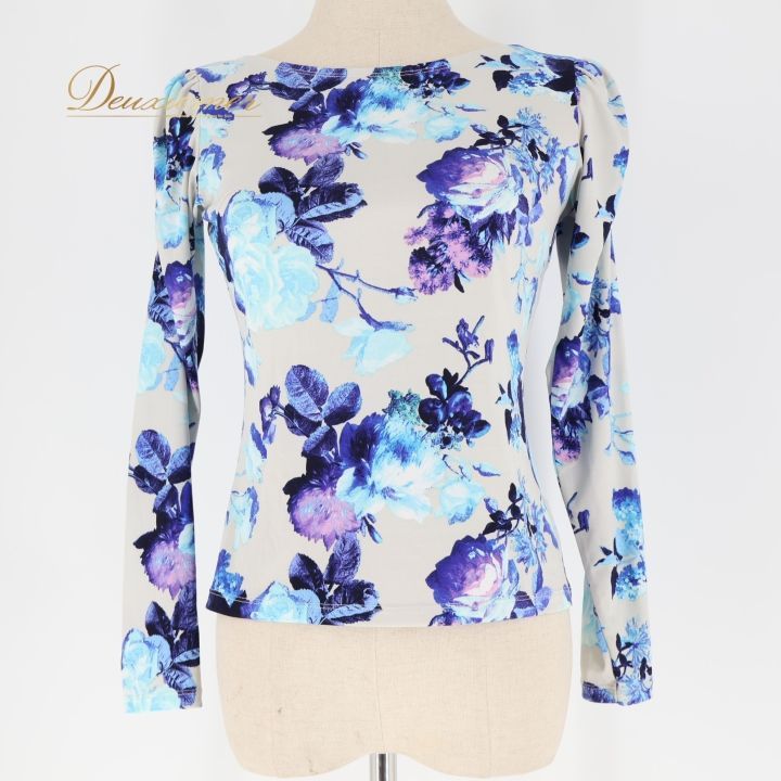 社交ダンス 衣装 トップス ブラウス グレイ系 チャコットロイヤル