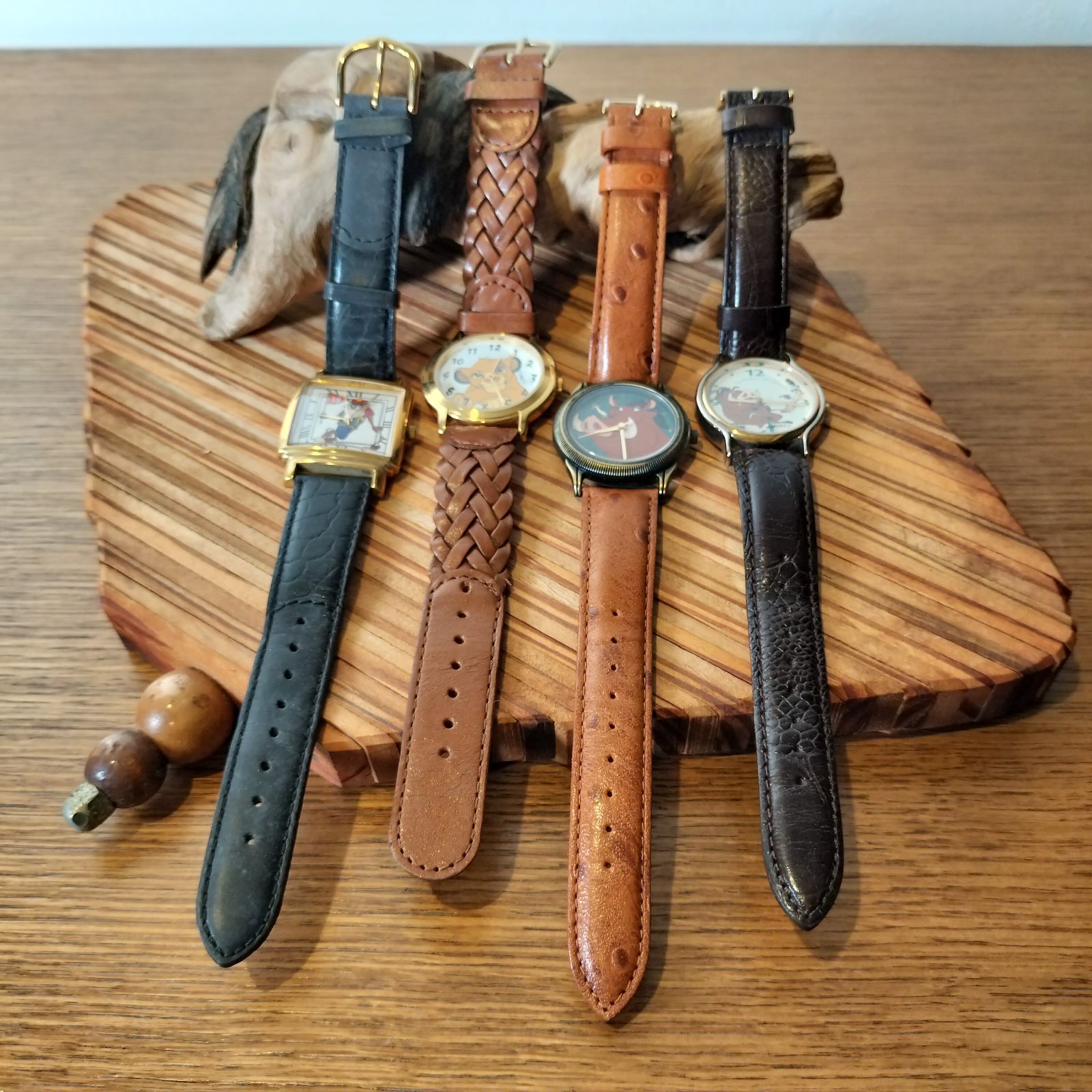 ヴィンテージTimex タイメックス製 ディズニーライオンキング レザー 
