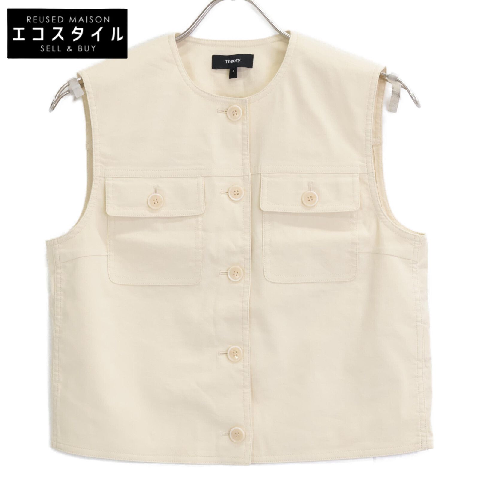 Theory セオリー |25 SS 01-5104118-190-702 TRUCKER VEST リネン混 2