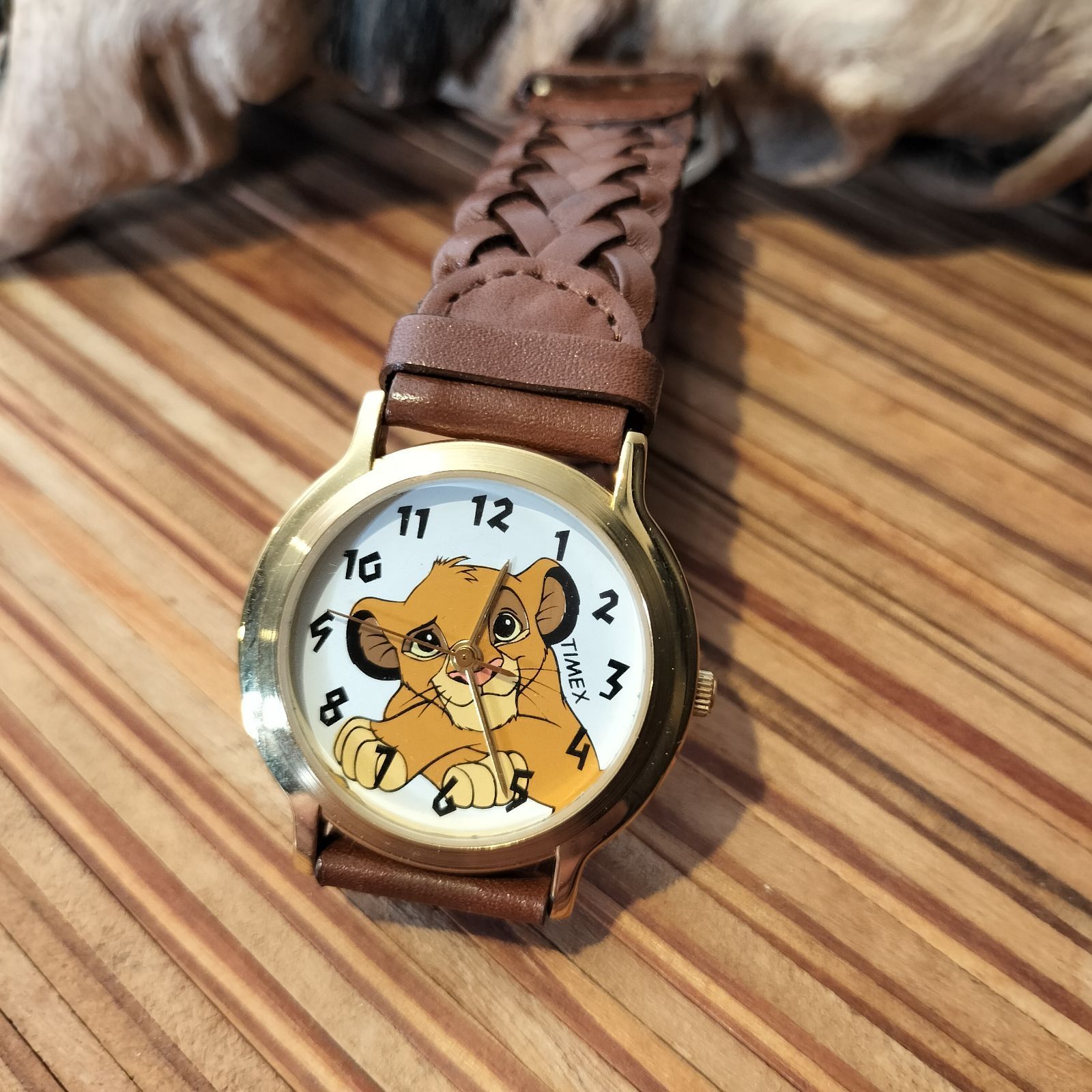 ヴィンテージTimex タイメックス製 ディズニーライオンキング レザー 