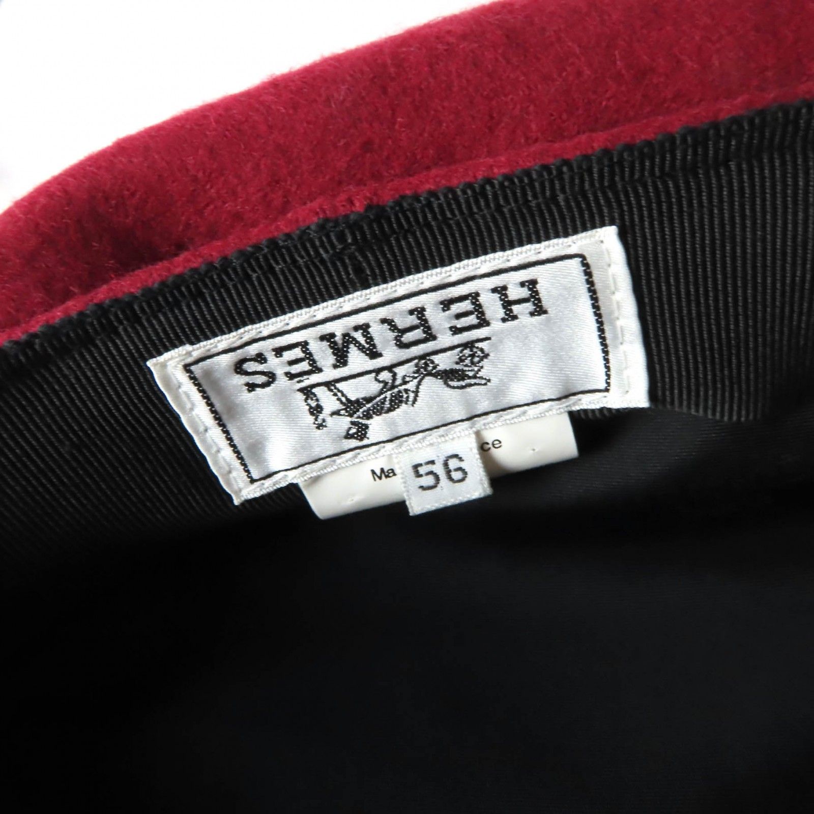 極美品☆HERMES エルメス カシミヤ100％ 無地 キャスケット 帽子