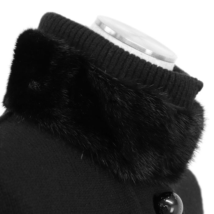 美品】LOUIS VUITTON ルイ・ヴィトン ニットケープ ミンクファー  