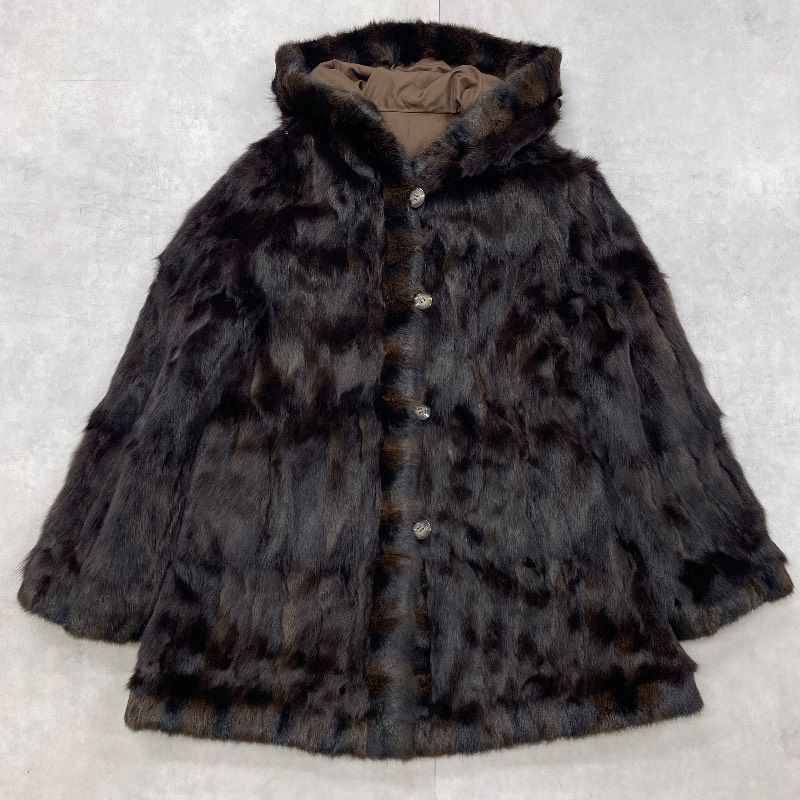 バルマン ファーコート ロリス シルク リバーシブル 高級毛皮 フード バルマン ファーコート ロリス シルク リバーシブル 高級毛皮 フード