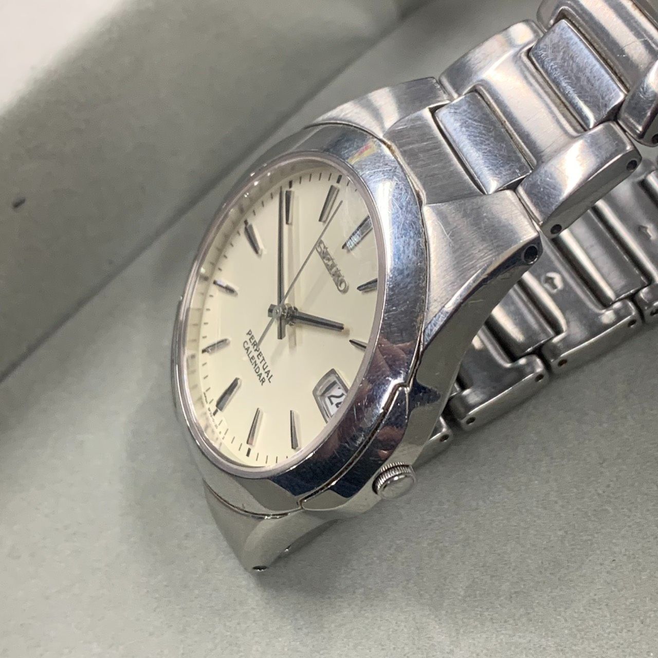 SEIKO パーペチュアルカレンダー メンズ腕時計 8F32-0130 電池切れ 