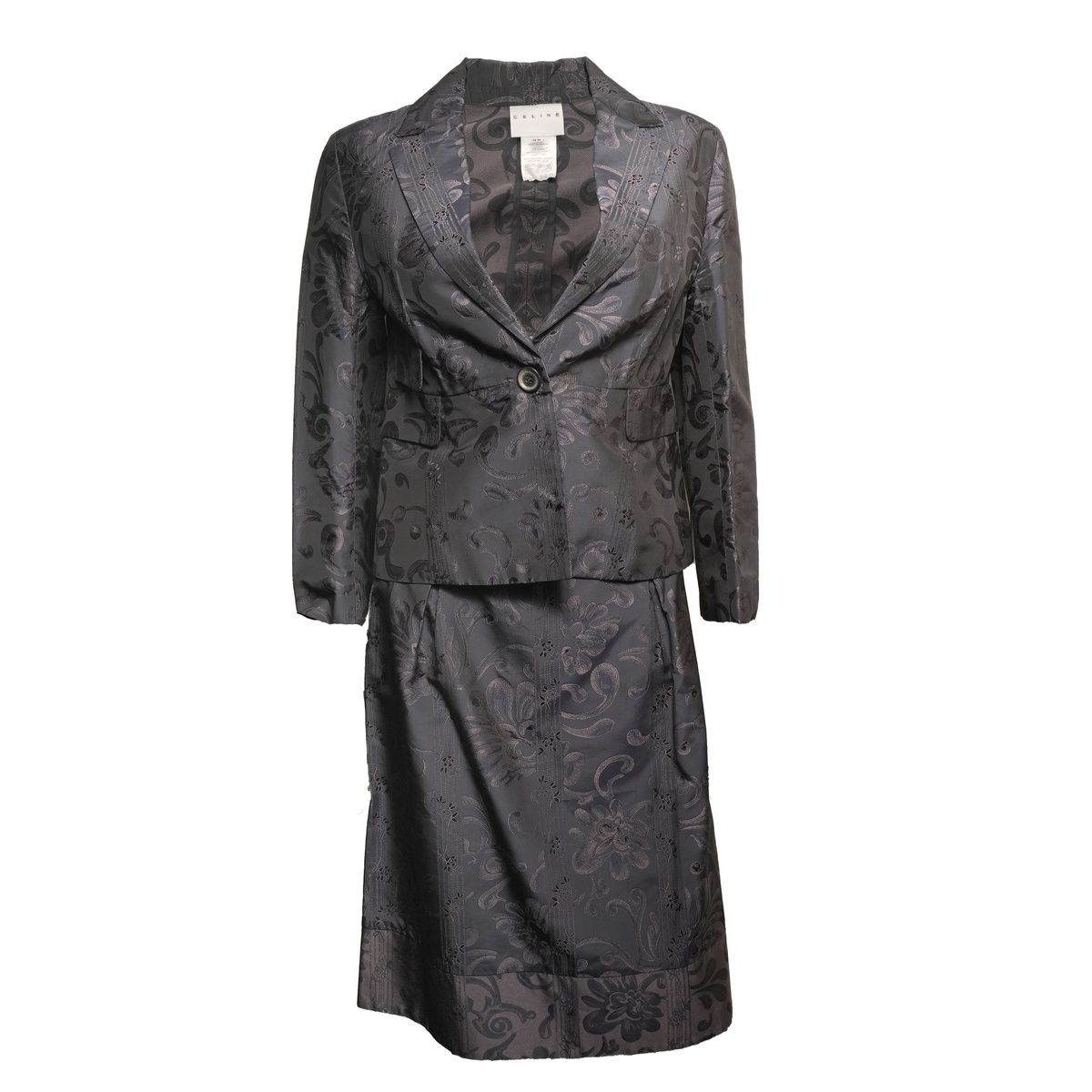 celine セリーヌ　花柄　ボタニカル　セットアップ　ベスト　スカート　レア CELINE セリーヌ セットアップ 花柄 刺繍 Size:38 セットアップ