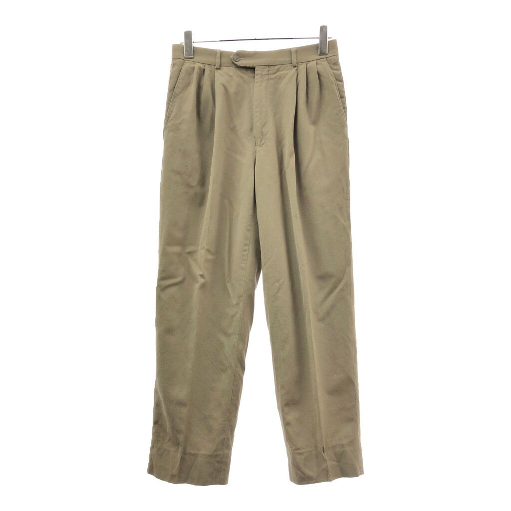 90年代 USA製 GIVENCHY ジバンシィ 3タック スラックスパンツ カーキ