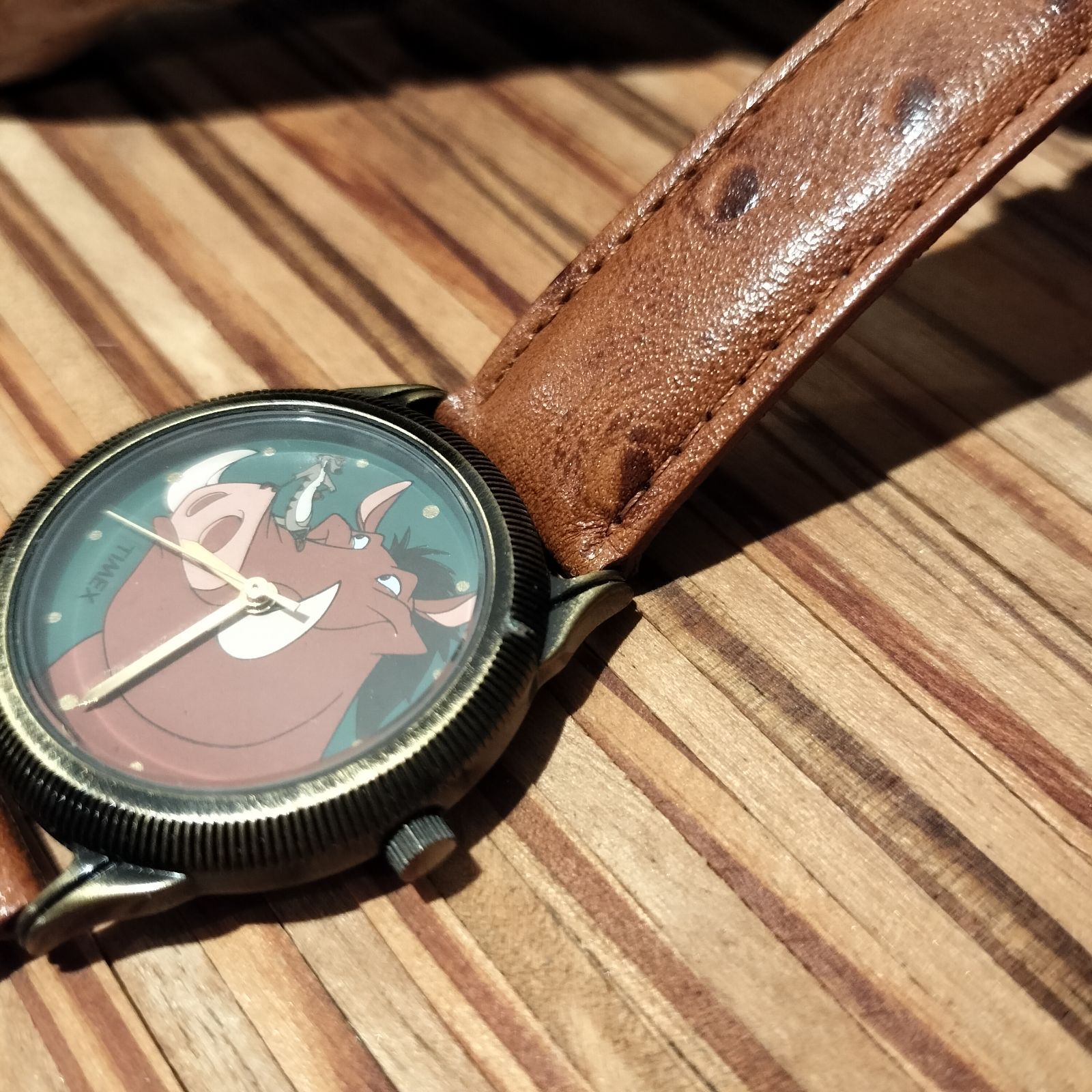 ヴィンテージTimex タイメックス製 ディズニーライオンキング レザー 