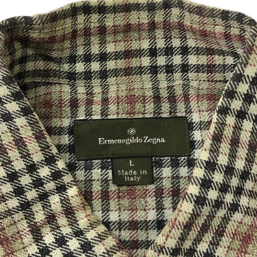 イタリア製 Ermenegildo Zegna エルメネジルドゼニア 長袖シャツ