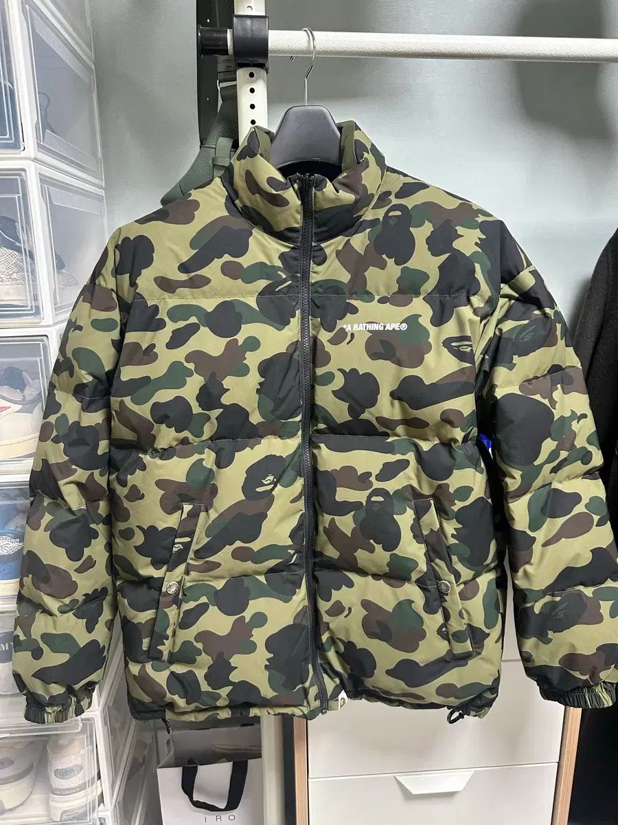 アベイシングエイプ カモフラージュ リバーシブル ダウン Lサイズ