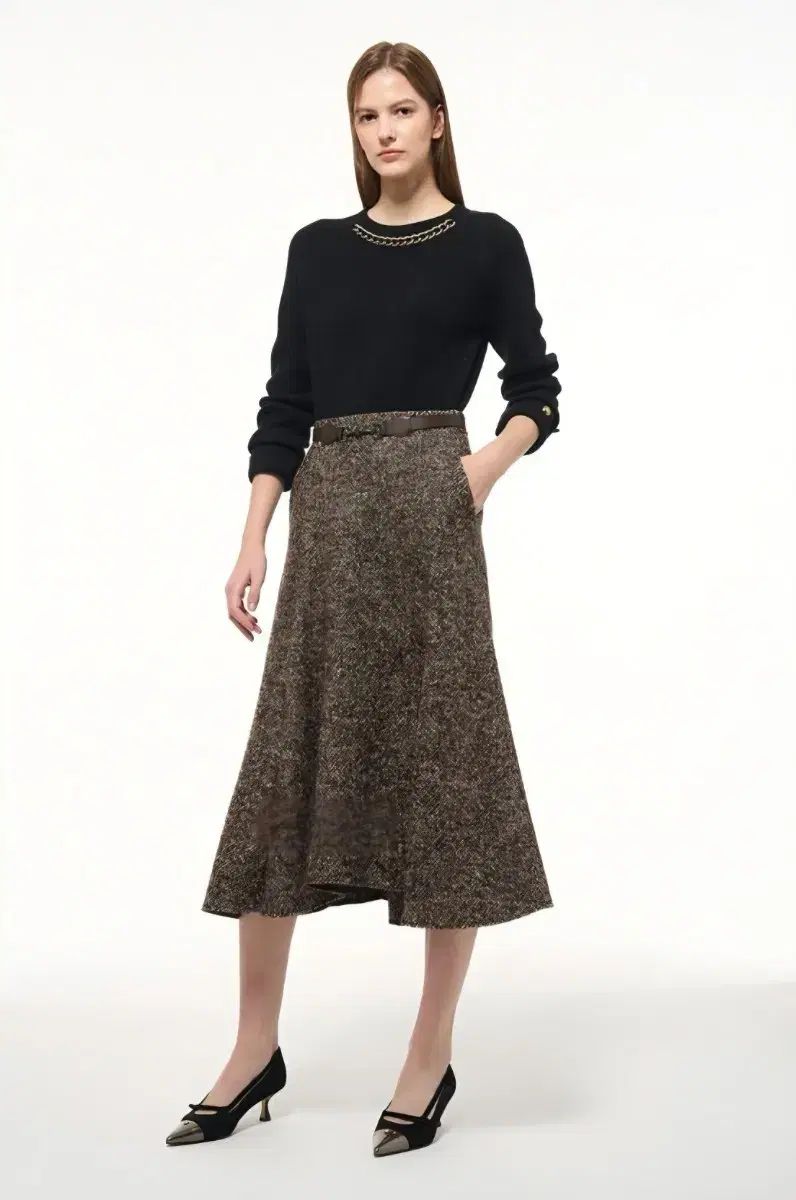 タイム ラグジュアリー ぼかし ベルトセット フ スカート