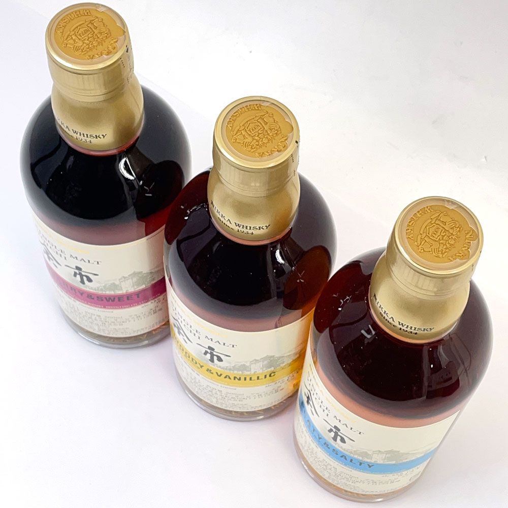 NIKKA SINGLE MALT 余市　3種セット Nikka Whisky Single Malt Yoichi 3本セット Nikka Yoichi Key Malts 3