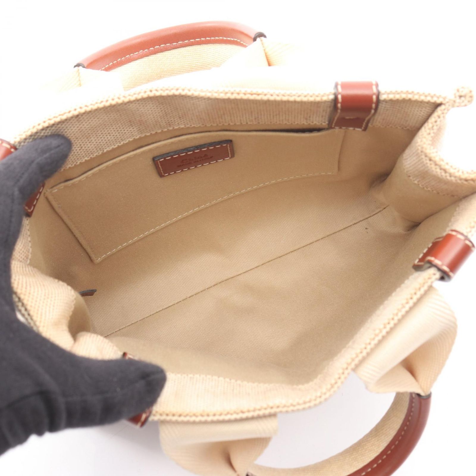 クロエ Chloe トートバッグ WOODY ウッディ スモール ベージュ
