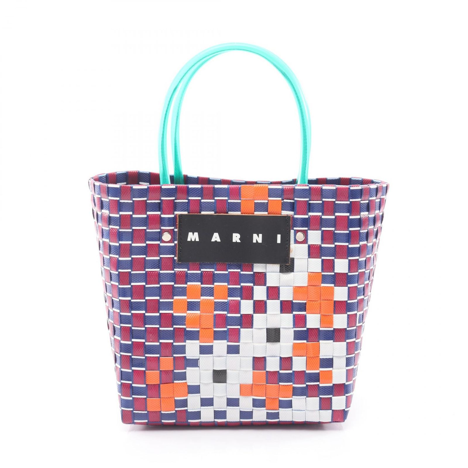 マルニ MARNI ハンドバッグ マルチ PVCコーティングキャンバス カゴ 