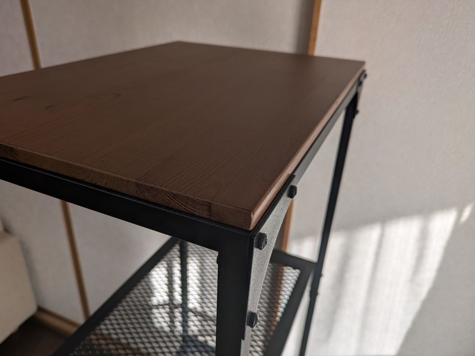 IKEA FJÄLLBOフィエルボ スチールラック 3段 木製 天板 - メルカリ