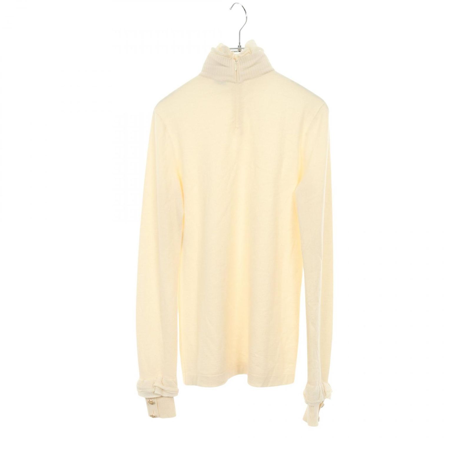 シャネル CHANEL ニット ライオンボタン ウール セーター レディース B