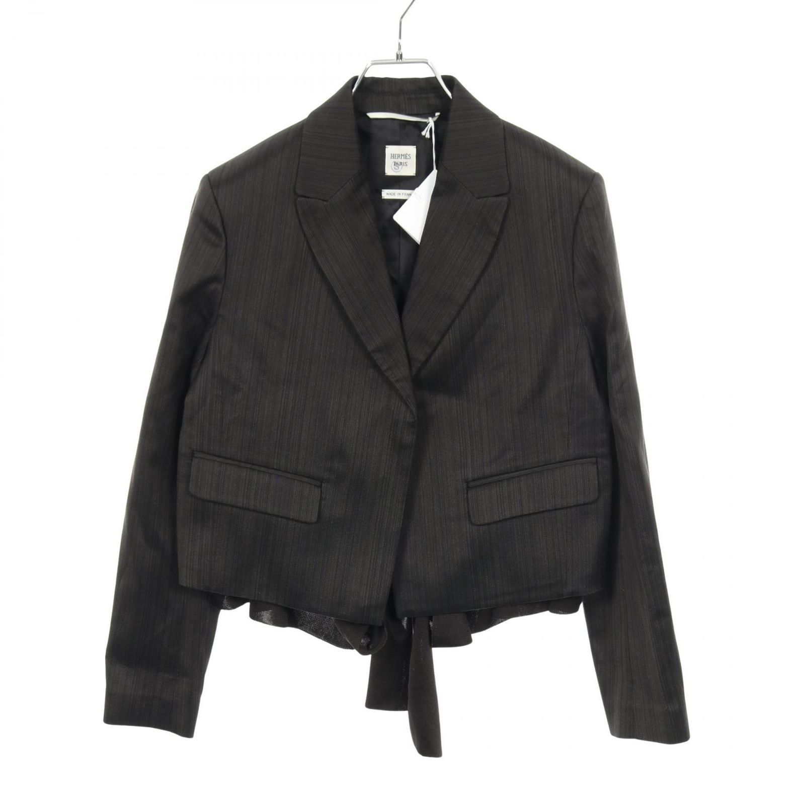 エルメス HERMES ウール シルク ジャケット レディース A