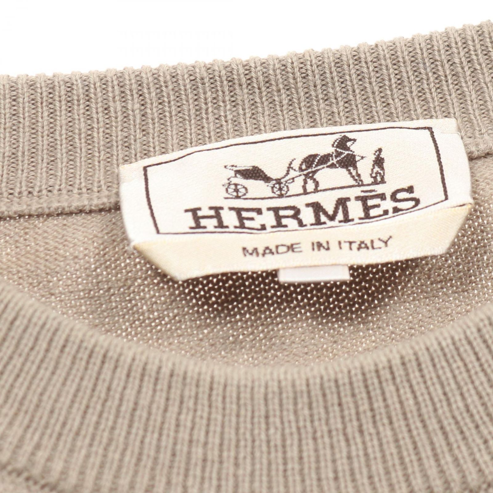 エルメス HERMES 半袖Tシャツ グラフィックライン ニット コットン