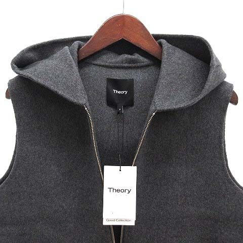  ♥品 セオリー Theory ウール カシミヤ フード ジップ ベスト DIVIDE GC HOOD ZIP VEST グレー P 4309603 ベスト ジレ ビスチェ トップス
