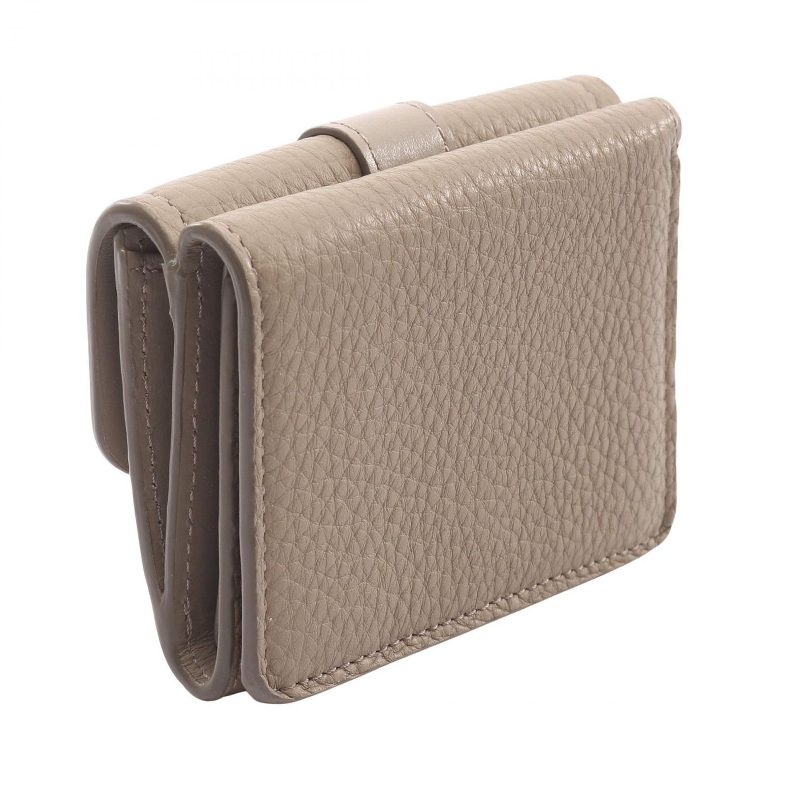 クロエ Chloe 三つ折り財布 ABY アビー グレージュ レザー 三つ折財布 レディース B