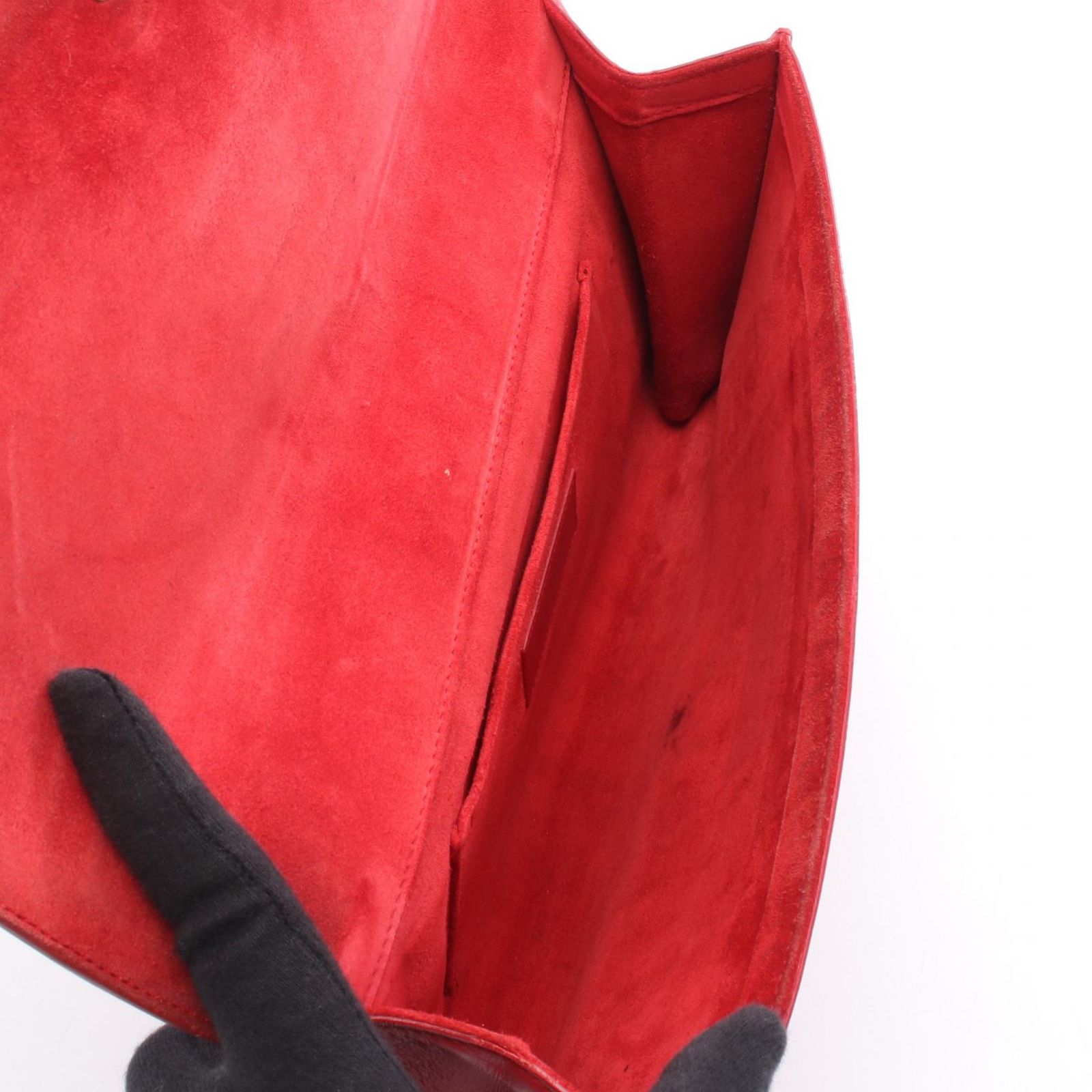  サンローランパリ SAINT LAURENT PARIS セカンドバッグ クラッチバッグ Yライン レッド レザー レディース B クラッチバッグ バッグ