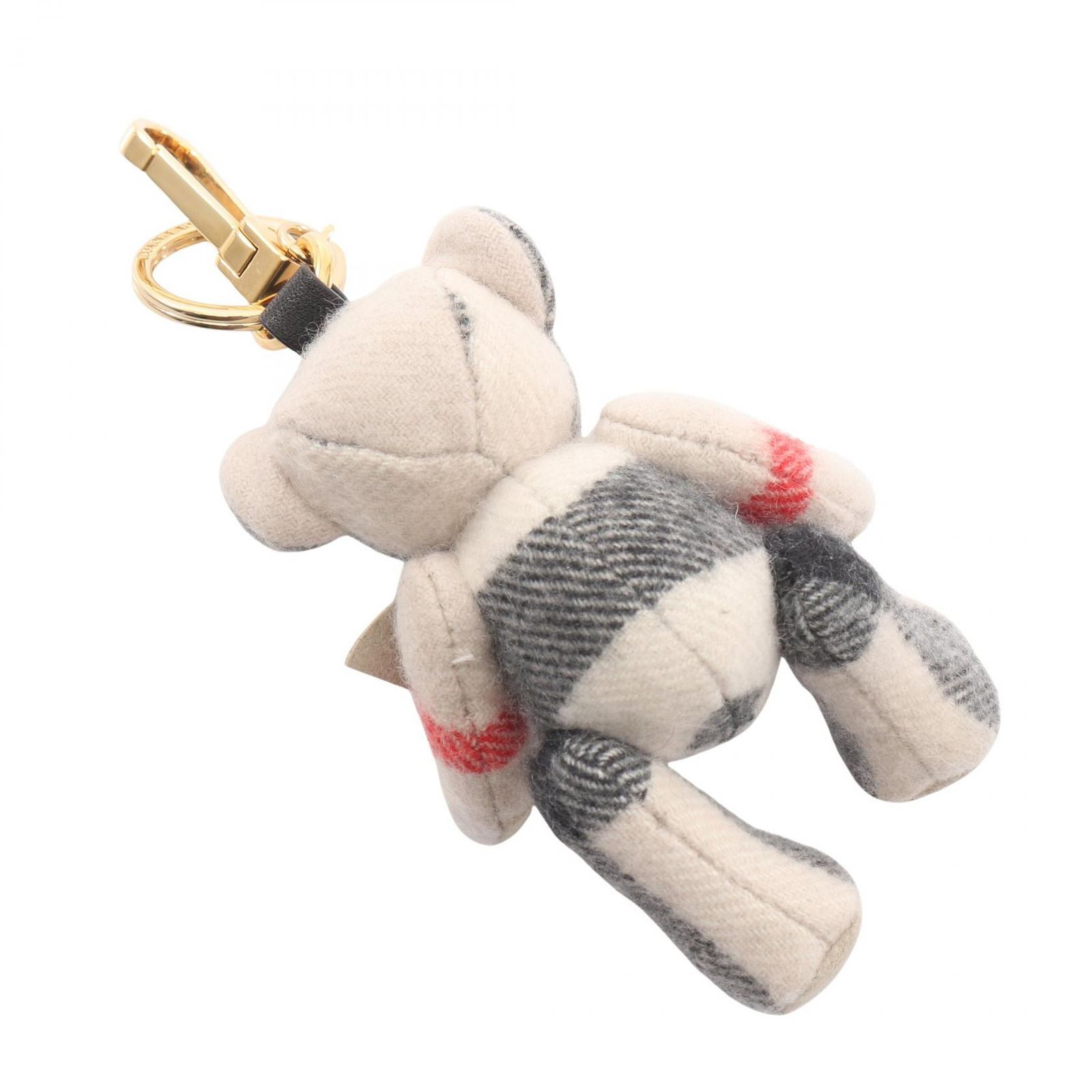 バーバリー BURBERRY キーホルダー トーマスベア チャーム グレー レザー レディース A