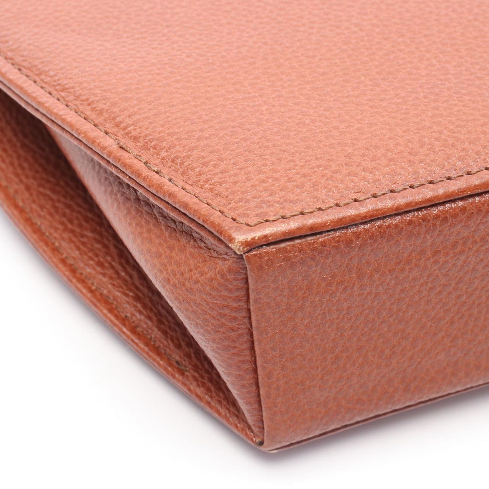  イヴ サンローラン YVES SAINT LAURENT ショルダーバッグ ブラウン レザー トライアングルロゴ ショルダーバック レディース B ショルダーバッグ ショルダーバッグ