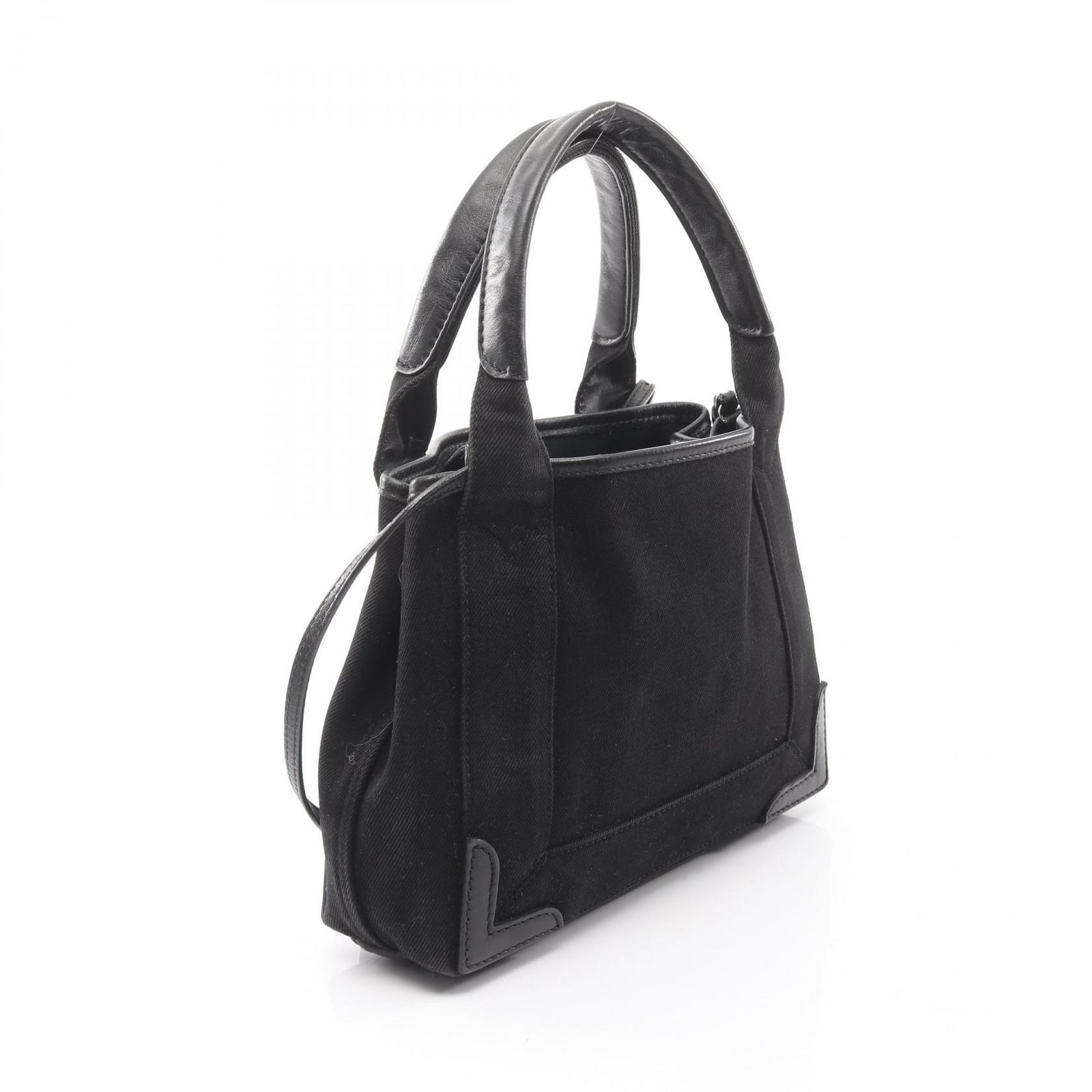 バレンシアガ BALENCIAGA ハンドバッグ ネイビーカバ XS 390346