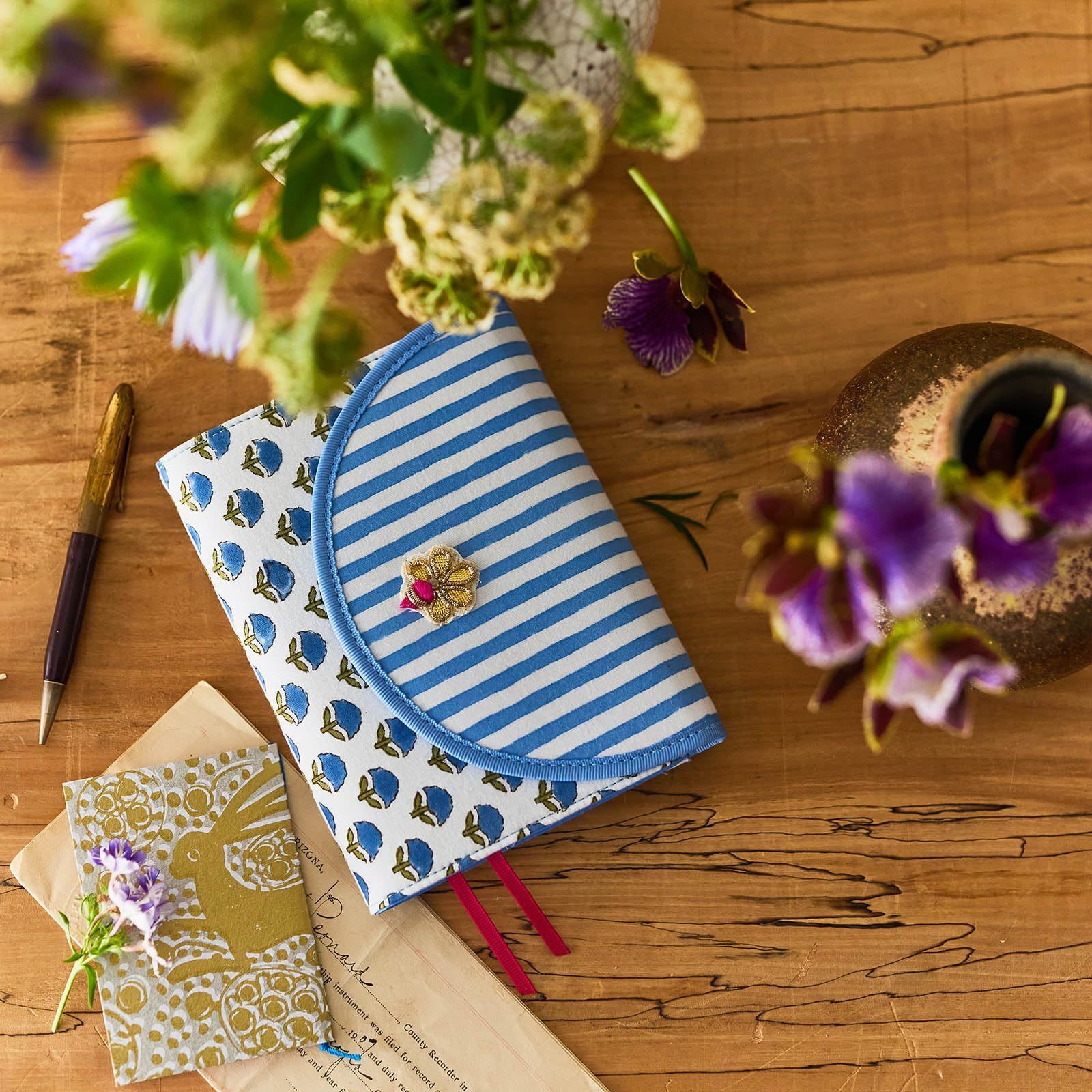 ほぼ日手帳 オリジナル A 6 手帳カバー phoolon ちいさな花