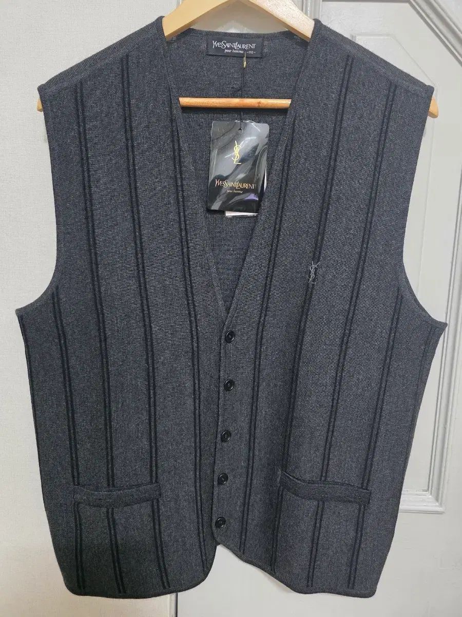 イヴ サンローラン プールオム ウール ボタン ベスト