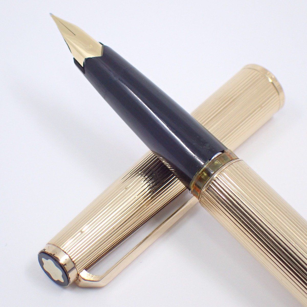 MONTBLANC モンブラン 1246 万年筆 18Kペン先 ゴールド ストライプ【い