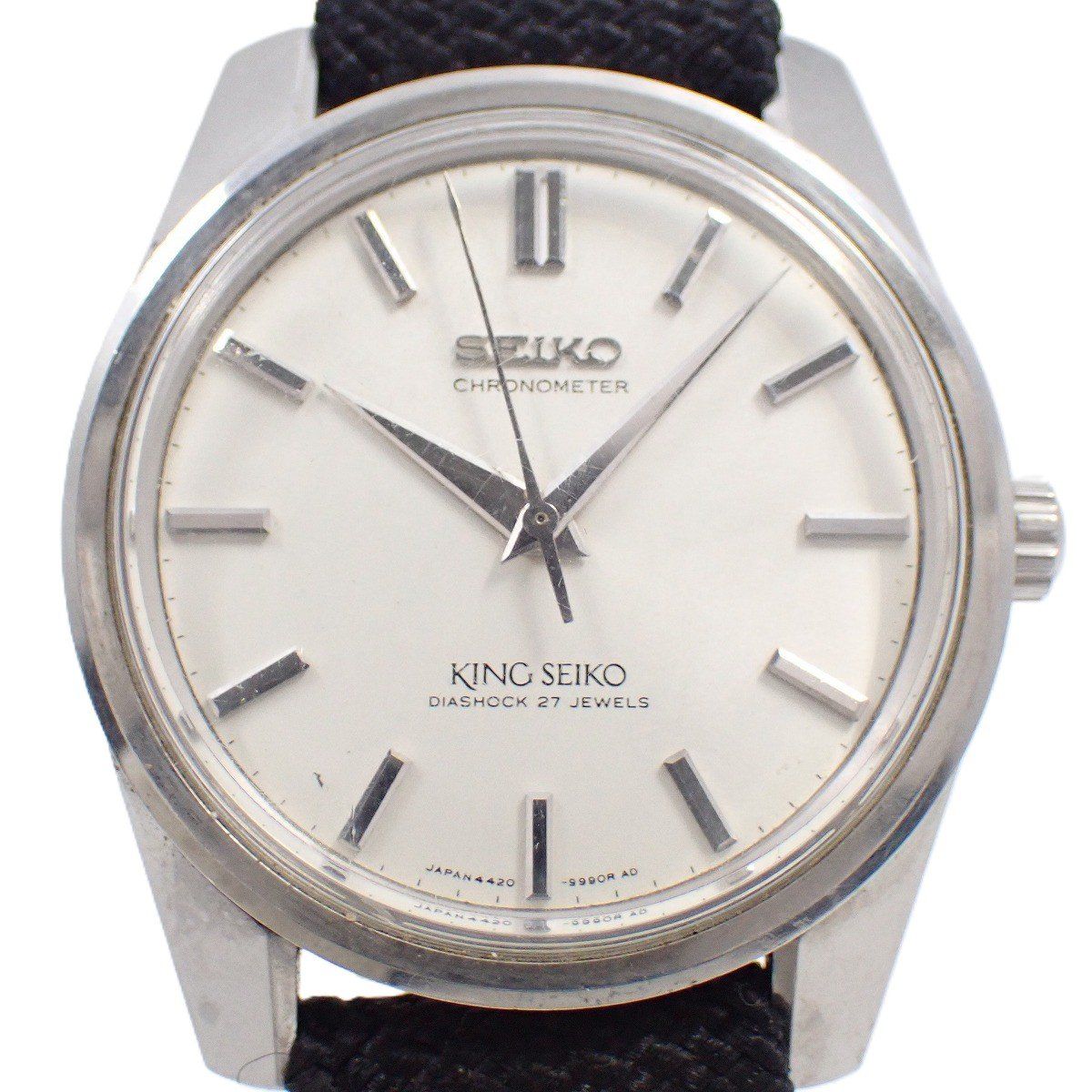 SEIKO キングセイコー 44 KS 後期型 1965年製 獅子メダリオン クロノメーター手巻き メンズ 腕時計 社外ベルト 4420-9990