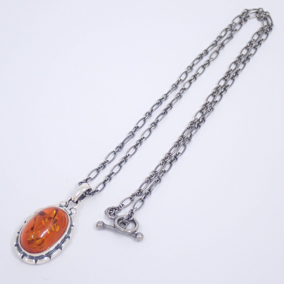 希少 ジョージジェンセン 琥珀アンバー ピアス シルバー 2001 ジョージジェンセン 未使用イヤーピアス2001年琥珀アンバー ジョージ