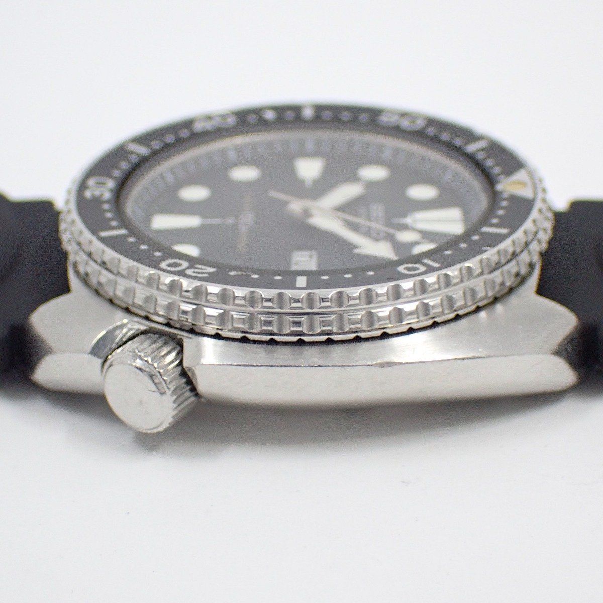  SEIKO セイコー サードダイバー 150M防水 自動巻き メンズ 腕時計 デイデイト 黒文字盤 ウレタンバンド 6306 7001 いおき質店 プチプラ 自動巻き時計 腕時計(アナログ)